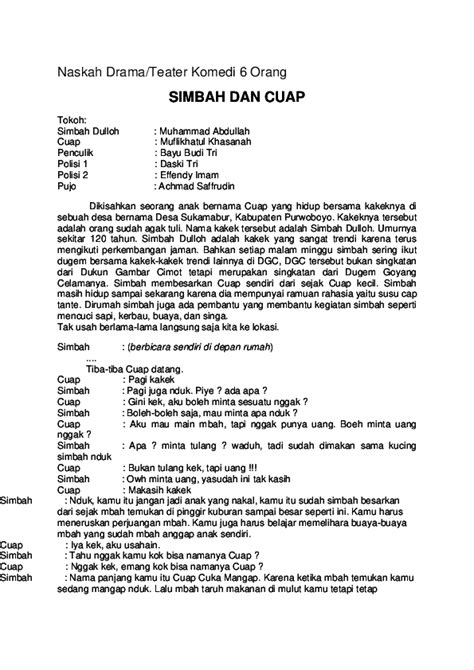 (DOC) Naskah Drama/Teater Komedi 6 Orang | Kubet Siryou - Academia.edu
