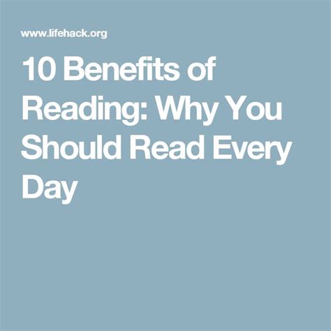 10 Benefits Of Reading Why You Should Read Every Day With Images Reading Benefit Reading