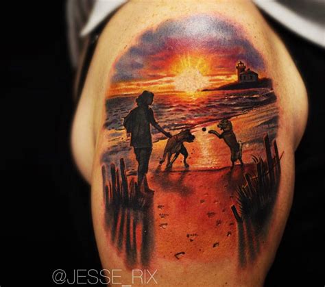 Beach Sunset Tattoo Denellmeryam