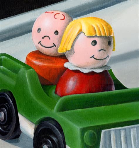 Debbie Shirley Art Along For The Ride Acrylic Painting Of A Classic