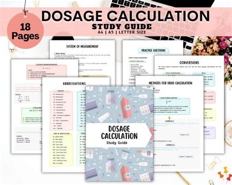 Dosage Calculations Nursing Dosage Calculation Practice Med Etsy