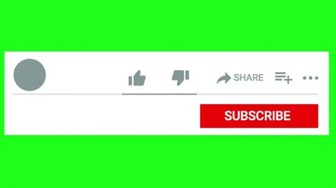 Youtube Sub Subscribe Button Video Like Green Screen