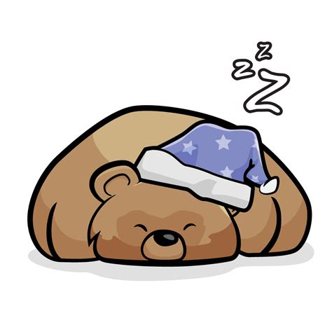 Cartoon Sleepy Bear Vector Cartoon Illustration Of Sleeping Teddy