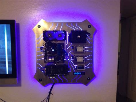 I Made A Custom Wall Mounted Pc For My So And I Want To Show Off