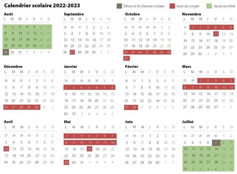 Calendrier 2022 Et 2023 Vacances Scolaires Belgique
