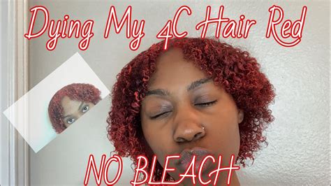 How To Dye Your Natural Hair Red Without Bleach Youtube