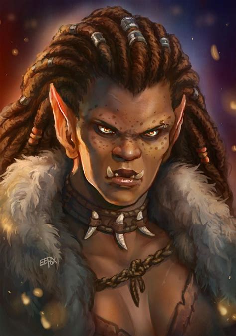 Manata Proudsong By Eepox Dungeons And Dragons Characters Female Orc