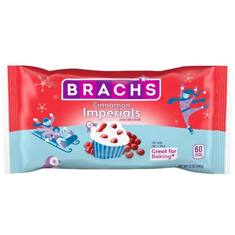Brachs Cinnamon Imperials Candy Fat Free Candy 12 Ounce Bag