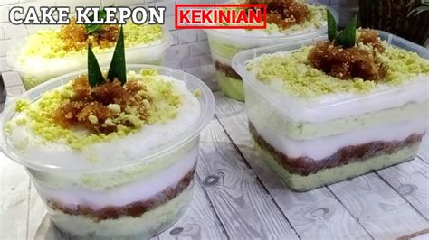 Resep Klepon Cake Kekinian Klepon Dessert Box Youtube