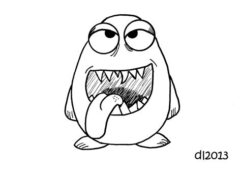 Do you believe this word? Monster Cartoon Sketch at PaintingValley.com | Explore ...