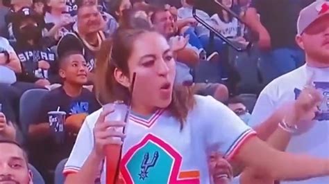 Spurs Fan Does Perfect Lip Sync Performance Of Since U Been Gone At Game