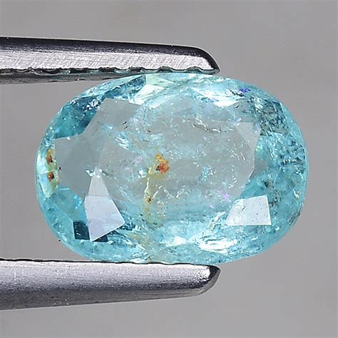 097cts Blue Oval Paraiba Tourmaline Natural Loose Gemstone See Video