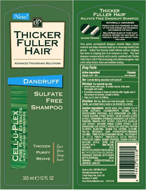 Thicker Fuller Hair Dandruff Sulfate Free