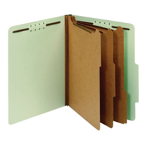 Pressboard Classification Folders With Fasteners Letter Size 100
