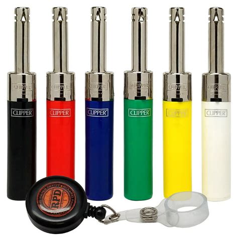 Clipper Mini Tube Lighter Chrome Tops 1 Set6 Lighters W Rpd