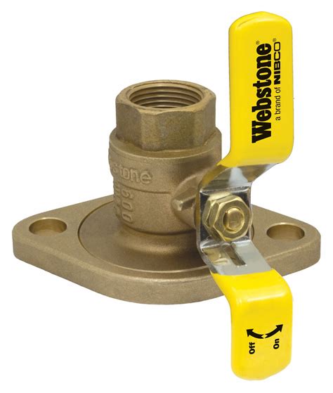 Webstone 1 12 In Compatible Pipe Size Brass Rotating Flanged Ball