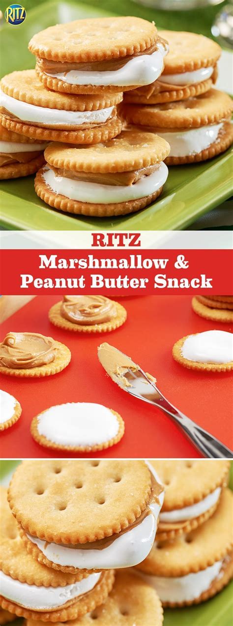 Marshmallow And Peanut Butter Snack Recipe Snacks Food Yummy Snacks