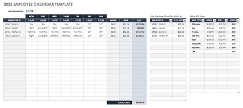 Free Excel Calendar Templates 2022