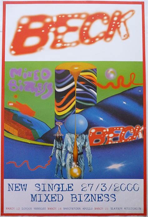 Beck Mixed Bizness Official Uk Record Company Poster Etsy