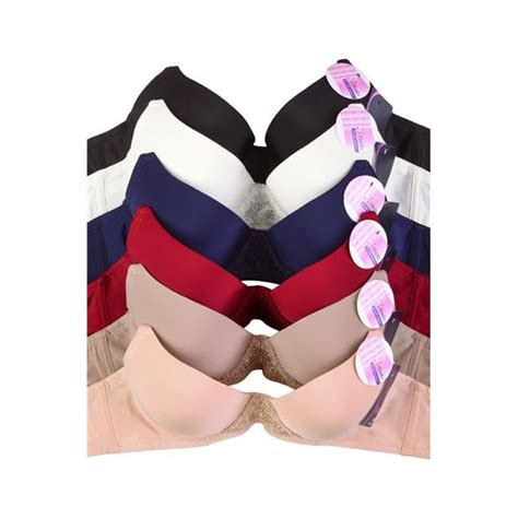 Sofra Br4182p1 40c Ladies Intimate Sets Solid Full Cup Plain Bra With 3 Hooks Multi Color