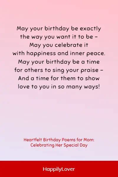 Heartfelt Birthday Poems For Mom Celebrating Her Special Day