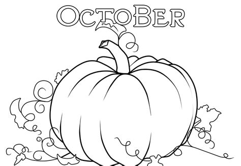 Free October Coloring Pages For Kids