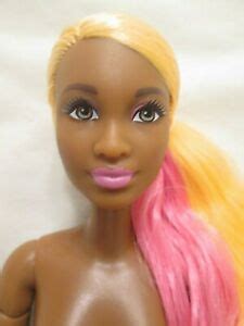 Barbie Dreamtopia Hybrid Nude Doll Made To Move Curvy Body Pink Hair