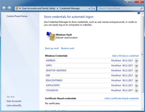 Credential Manager Is Where Windows Stores Passwords And Login Details