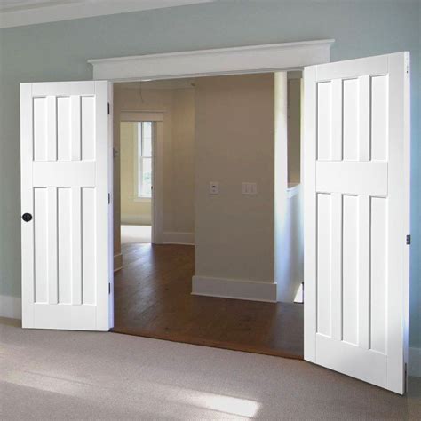 Dx60s Style White Primed Panel Fire Door Pair 30 Minute Fire Rated