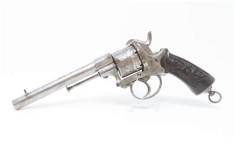 Engraved European Belgian Pinfire Revolver 7921 Candr Antique 002