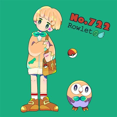 なるまめ🥜 On Twitter アローラ御三家擬人化🍃 💧 In 2021 Pokemon Gijinka Pokemon