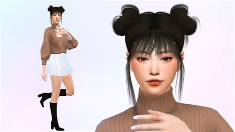 Create A Sim Korean Female Sim The Sims 4 Youtube