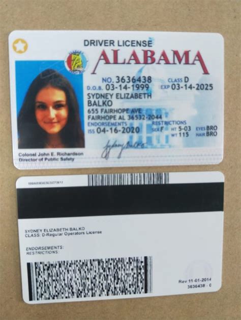 Alabama Driver License Psd Template Driving License Template