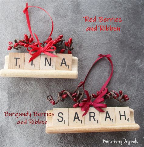 Personalized Scrabble Ornament With Tile Tray Stocking Etsy