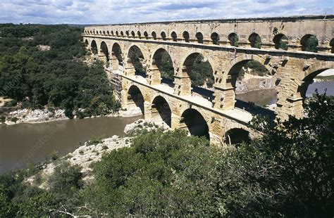 Roman Aqueduct Nimes France Stock Image E9050133 Science Photo