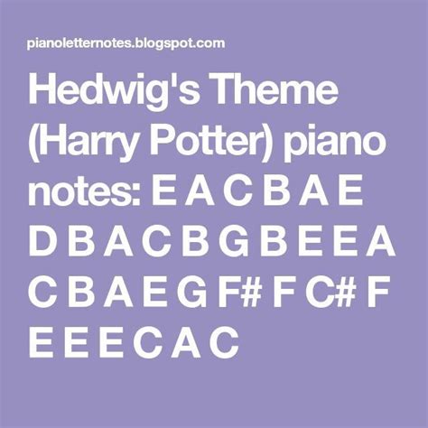 Harry Potter Theme Song Harry Potter Music Harry Potter Hedwig Harry