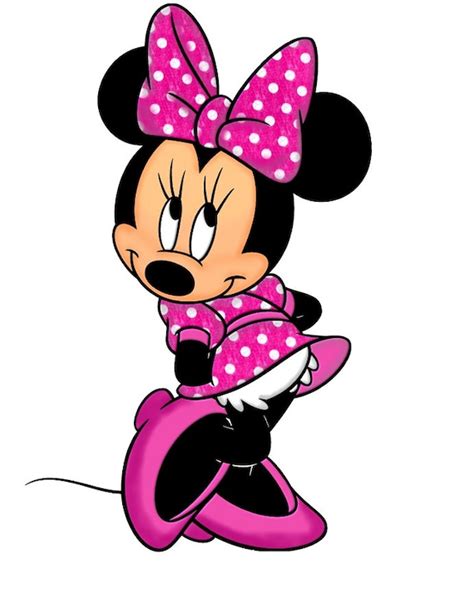 Minnie Mouse Iron On Transfer Pink Polka Dot Dress N Bow Both