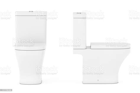 Modern White Ceramic Toilet Bowl 3d Rendering Stock Photo Download