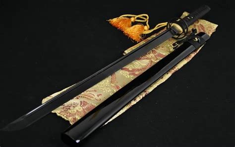 41 Inch Handmade Japanese Samurai Ninja Sword Black Full Tang Blade