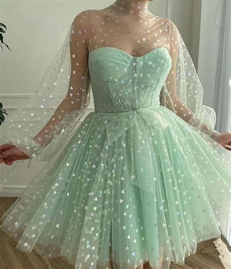 Fashion Green Tulle Lace Fabric Shinning Colorful Heart Tulle Lace