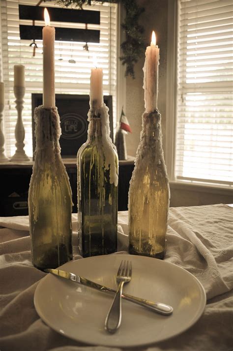 DIY Wine Bottle Candle Holders Wine Bottle Candle Holders Diy Wine