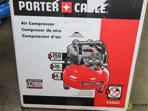 Porter Cable C2002 Pancake Air Compressor 6 Gallon 150 Psi Roller