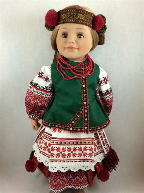 Traditional Ukrainian 1800s Costume For 18 Dolls Fits Maplelea Ukrainian Doll Vyshyvanka