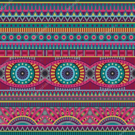 Abstract Vector Tribal Ethnic Background Seamless Pattern ⬇ Vector