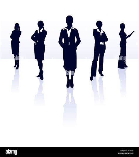 Silhouette Woman Office Suit Skirt Hi Res Stock Photography And Images