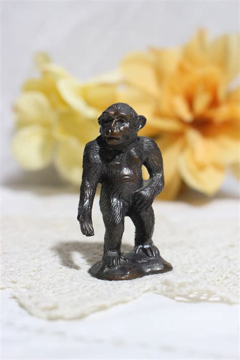 Vintage Miniature Copper Chimpanzee Metal Collectible Made In Etsy