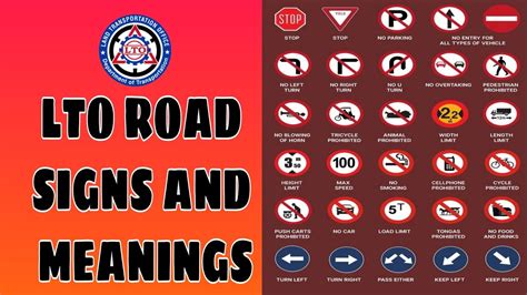 Lto Road Signs And Meanings Avicyt Youtube