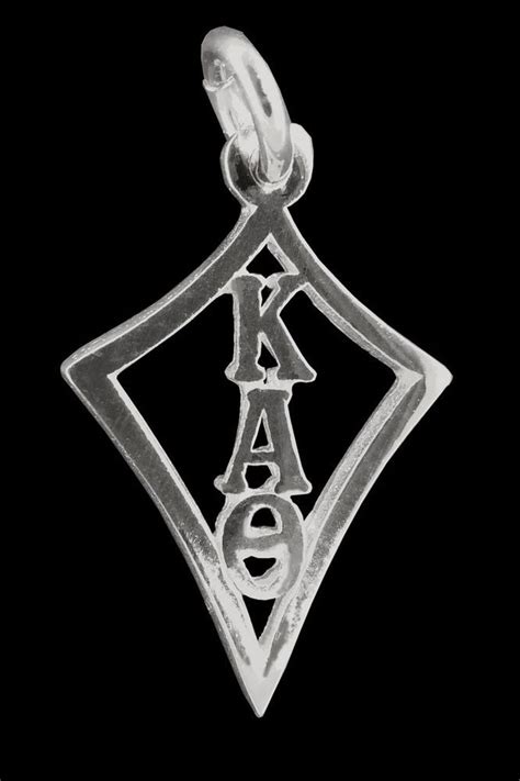 Kappa Alpha Theta ΚΑΘ Lettered Kite Charm Pendant 925 Sterling