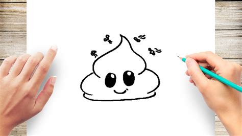How To Draw The Poop Emoji Step By Step Youtube