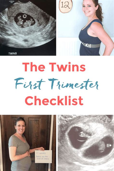 The Twins First Trimester Checklist First Trimester Twin Pregnancy
